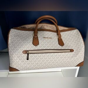 Michael Kors Brown and Cream duffle Bag